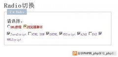 javascript实现表单Radio切换效果的方法