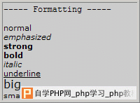 Formatting