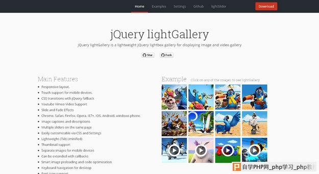 JQuery lightGallery