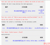 固定 table宽度 table-layout: fixed_HTML/Xhtml_网页制作