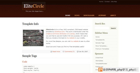 elite-circle-xhtml-css-模板