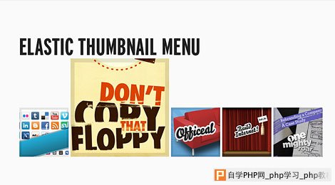 elastic thumbnail menu