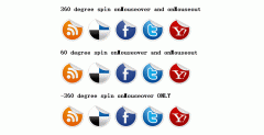 一款纯css3实现的圆形旋转分享按钮旋转角度可自