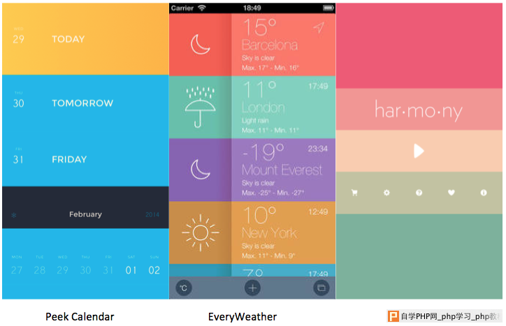 4 elya：2014让人印象深刻的7种Mobile UI设计语言