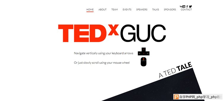 TEDxGUC animated css parallax scrolling