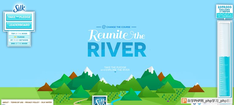 Reunite the River animated css parallax scrolling