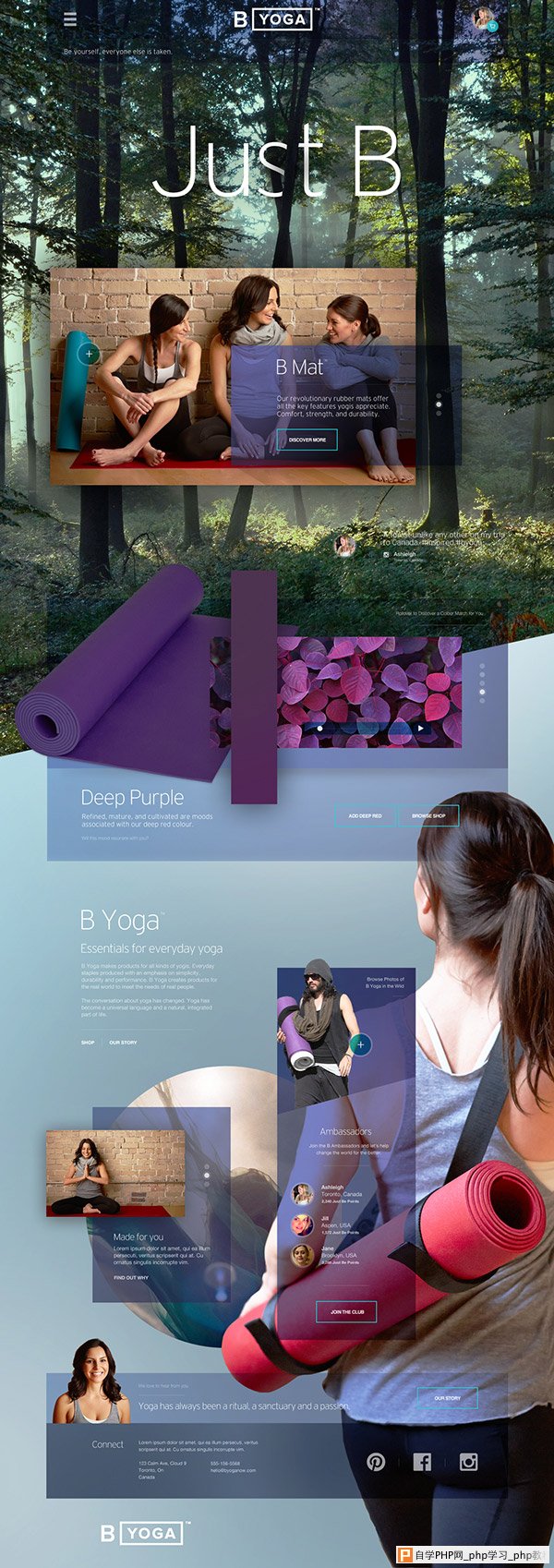 B Yoga Website by Agency Dominion