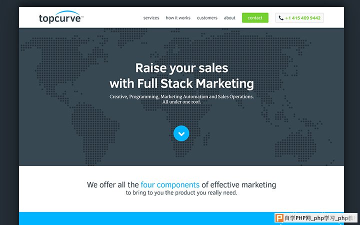 topcurve homepage marketing branding website