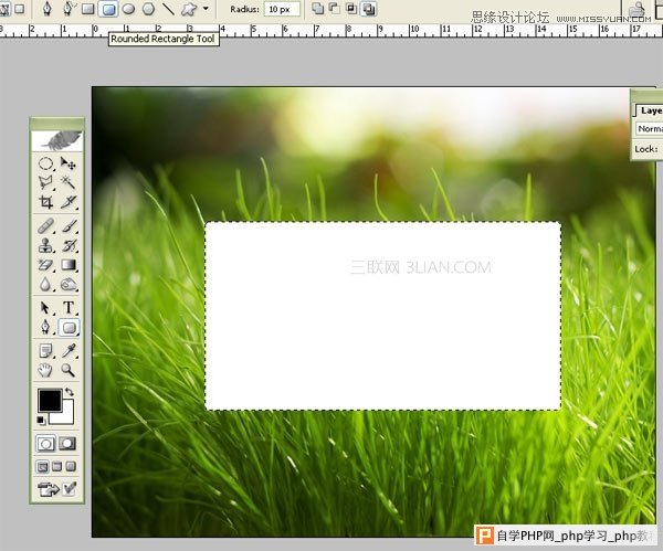 Photoshop清新风格绿色登陆框制作教程  三联教程