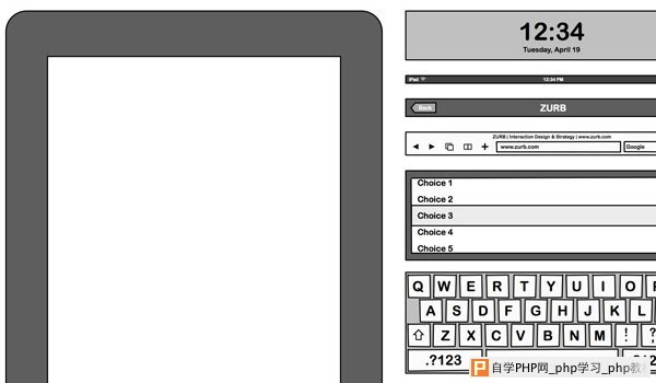 Sketching the iPad in 50 Free Wireframe Kits and Web Apps