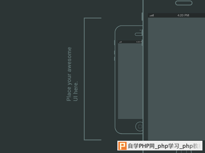 Iphone Wireframe by Ashton Snook in 50 Free Wireframe Kits and Web Apps