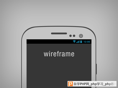 Galaxy S3 Wireframe by Bilal in 50 Free Wireframe Kits and Web Apps
