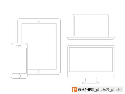 Device Wireframes by Chris Thompson in 50 Free Wireframe Kits and Web Apps