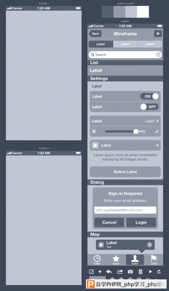 How To Wireframe An iPhone App In Sketch in 50 Free Wireframe Kits and Web Apps