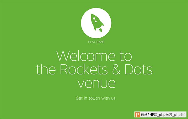 Rockets and Dots in 35 Minimalistic Website Designs for December 2013