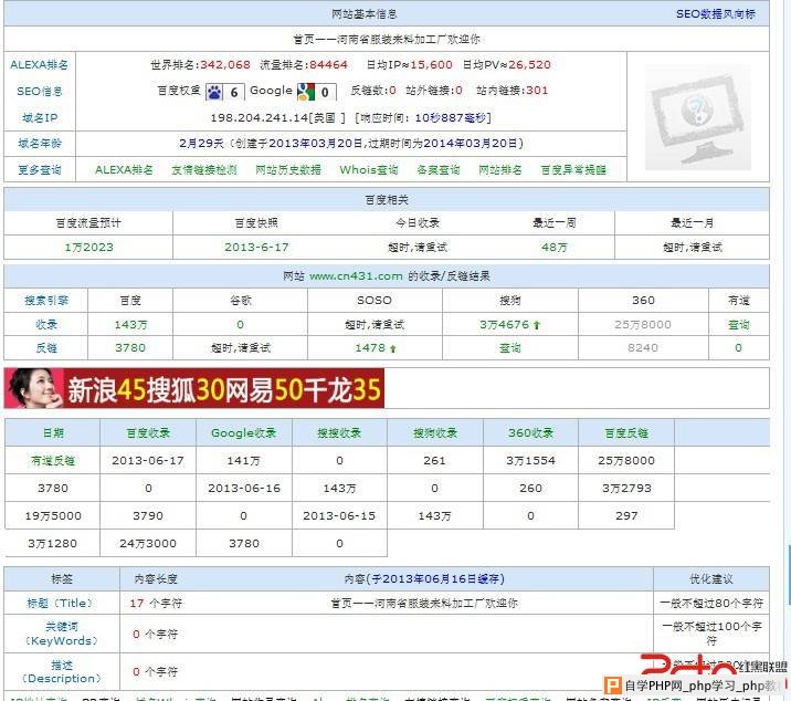 SEO案例分析：新站两月做到权重6 - 搜索优化 - 自