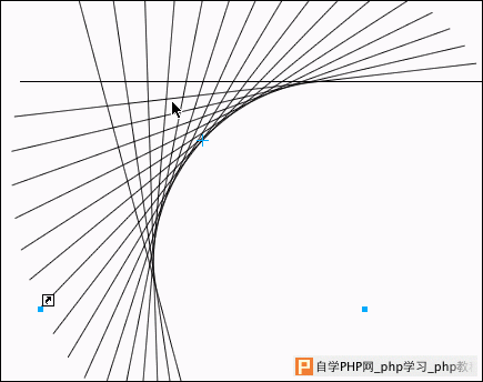 Fireworks绘制线条规律旋转网状特效