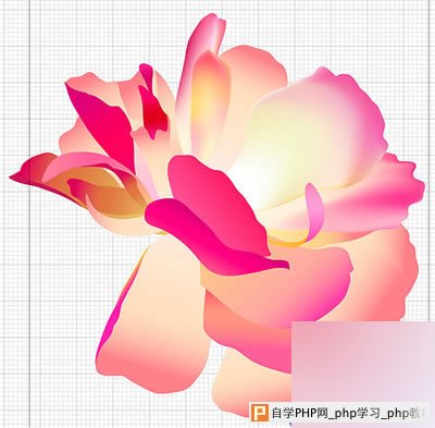 Illustrator网格工具绘制逼真花瓣 脚本之家 AI实例教程
