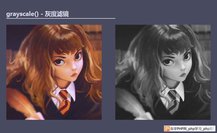 CSS grayscale()灰度滤镜的效果