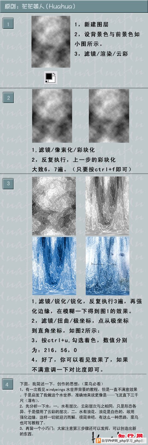  Photoshop：用滤镜制作水的效果 - 沧海飞鹰 - .
