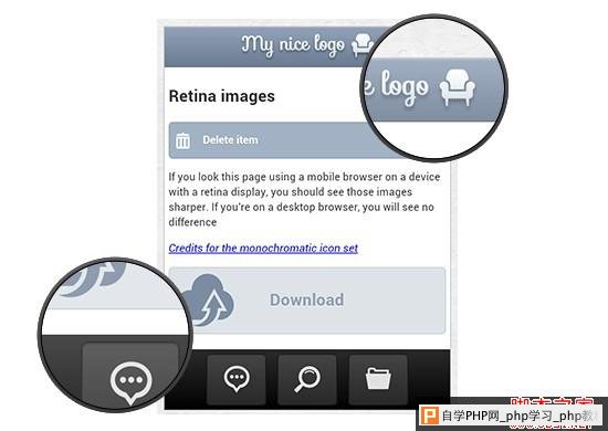 移动Web上CSS为Retian屏幕替换图片