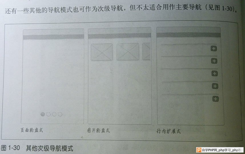 五种移动应用导航总结