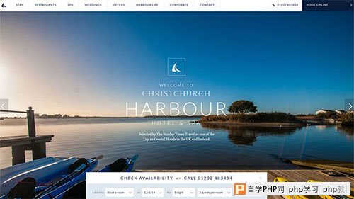 Christchurch-Harbour-Hotel 酒店网站 网页设计
