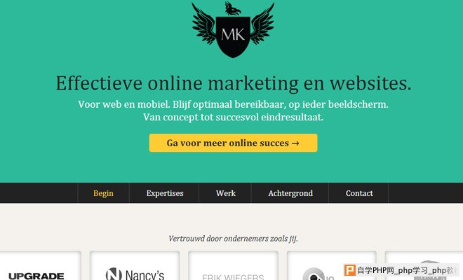 maarten kleyne personal portfolio website layout