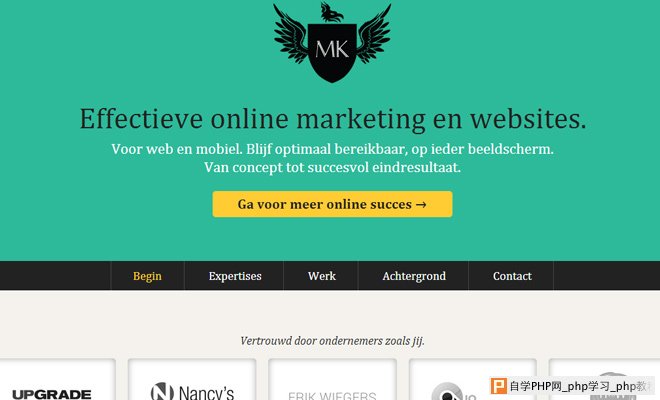 maarten kleyne personal portfolio website layout