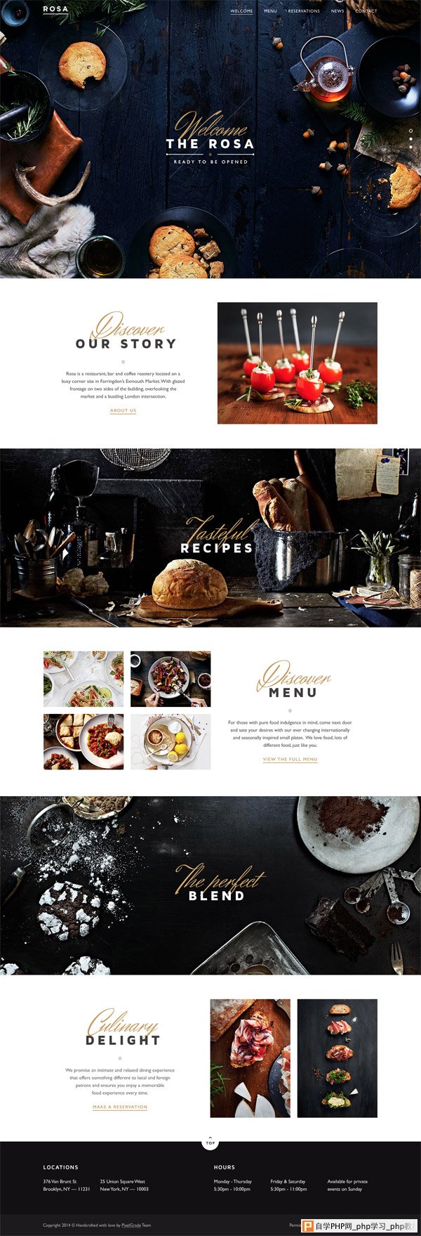 Rosa Restaurant Website by George Olaru