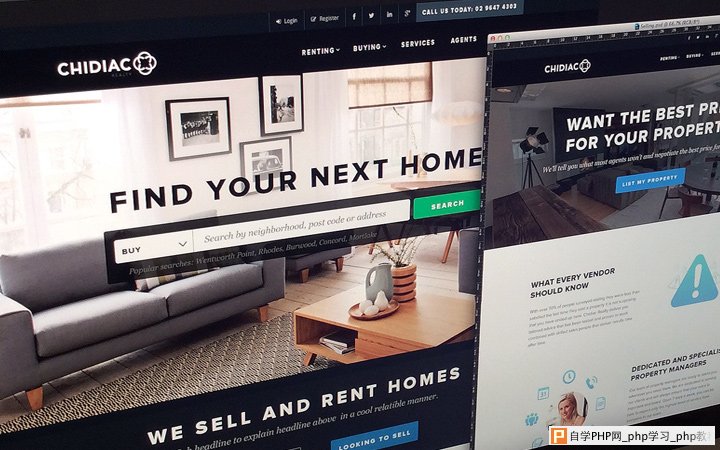 chidiac homepage dark interface layout