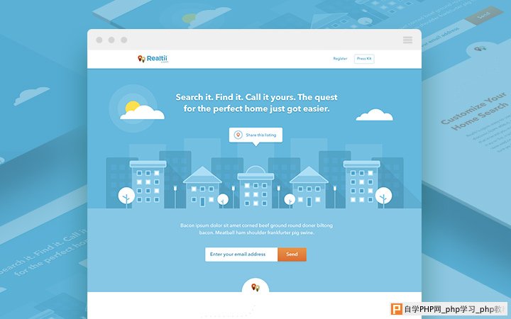 realtii realty homes website homepage design