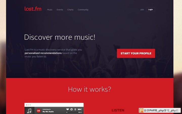 last fm homepage redesign concept