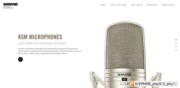 18 impressive promotional websites shure 20 Impressive Promotional Website Designs