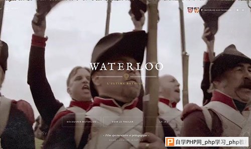 Waterloo: The Film 网页设计欣赏