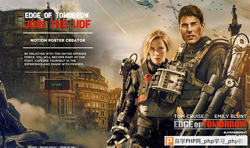 Edge of Tomorrow 网页设计欣赏