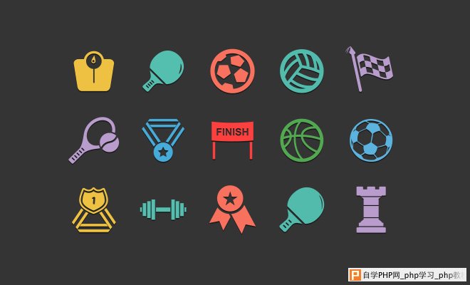 100 sport fitness icons freebie