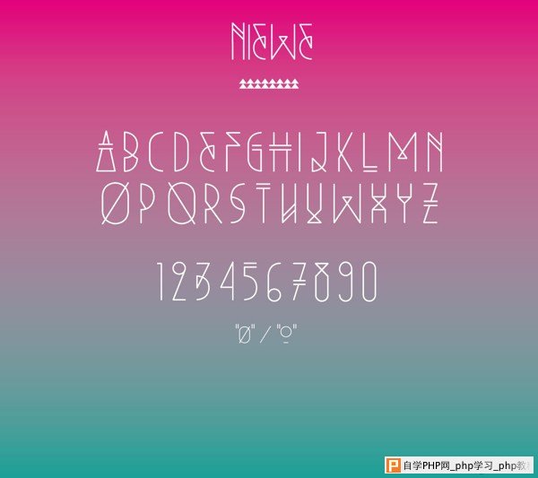 免费英文字体 - NIEWE （只限个人使用） 