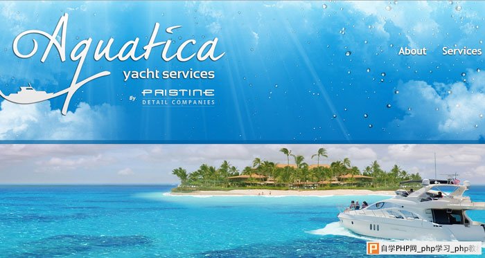 aquaticayachtservices.com Header design inspiration