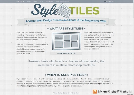 Style Tiles-Responsive Web Design Tool