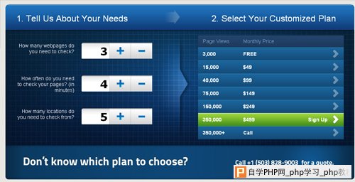 pricing table 6 