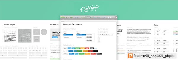 Flatstrap Sketch Freebie by Raphael Guilleminot in 50 Free Wireframe Kits and Web Apps