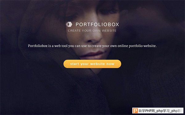 Portfoliobox in 50 Dark Web Designs for Inspiration