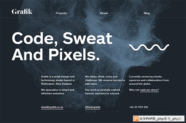 Grafik in 50 Dark Web Designs for Inspiration