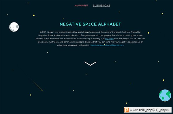 Negative Space in 50 Dark Web Designs for Inspiration