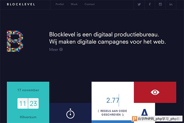 Blocklevel in 50 Dark Web Designs for Inspiration
