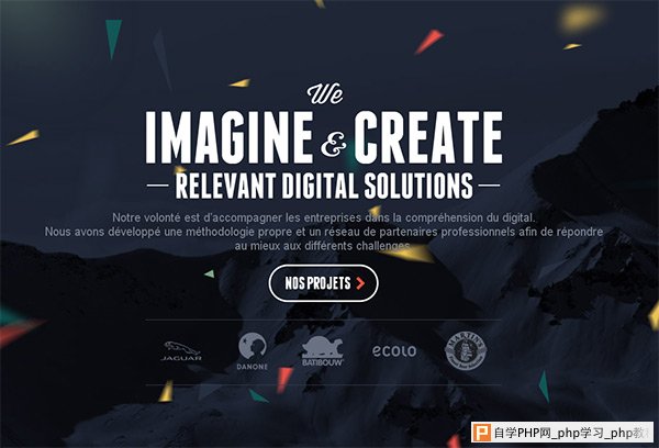 Mountain View in 50 Dark Web Designs for Inspiration