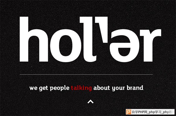 Holler in 50 Dark Web Designs for Inspiration