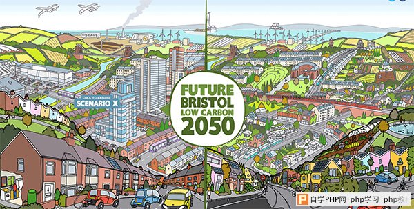 Future Bristol in 35 Examples of Vector Illustrations in Web Design