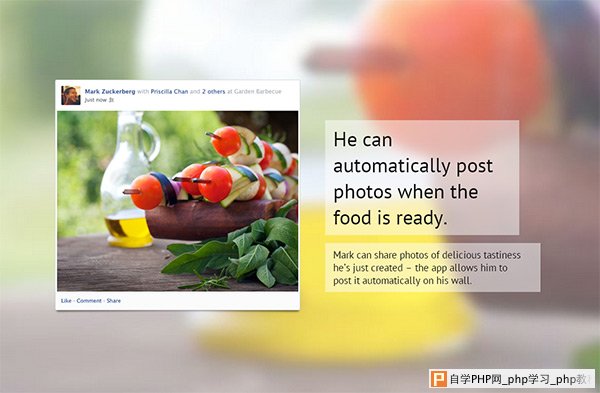 The Facebook Grill in 35 Minimalistic Website Designs for December 2013